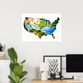 Asasteague Island USAポスター ポスター (ホームオフィス)