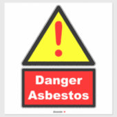 Asbestos warning シール (シート)