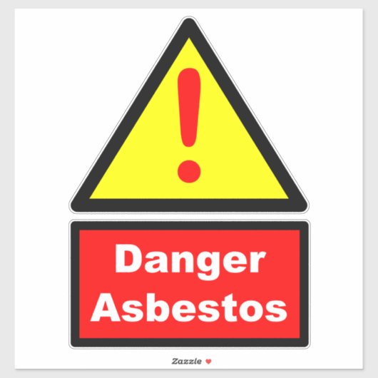 Asbestos warning シール (シート)