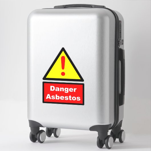 Asbestos warning シール (スーツケース)