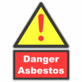 Asbestos warning シール (正面)