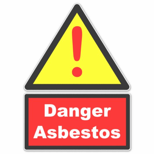 Asbestos warning シール (正面)