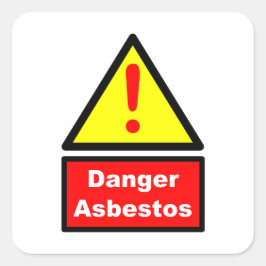 Asbestos warning スクエアシール