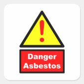 Asbestos warning スクエアシール (正面)