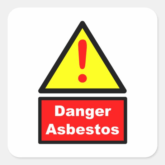 Asbestos warning スクエアシール (正面)