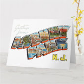 Asbury公園ニュージャージーからの挨拶 カード (黄色い花)