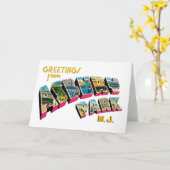 Asbury公園ニュージャージーからの挨拶 カード (黄色い花)