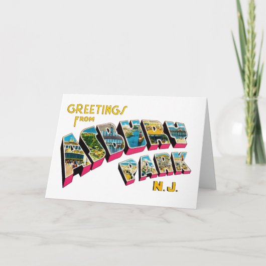 Asbury公園ニュージャージーからの挨拶 カード (正面)