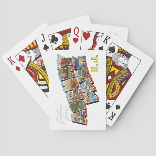 Asbury公園ニュージャージーからの挨拶 トランプ (裏面)