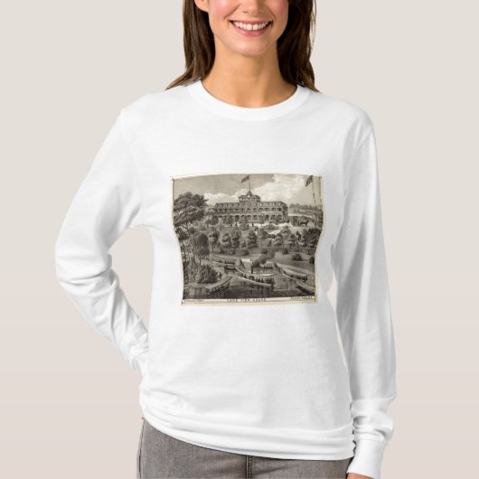 Asbury公園、NJの湖の眺めの家 Tシャツ (正面)