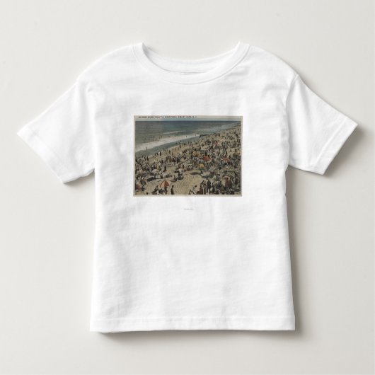 Asbury公園、- NJ遊歩道からの場面を浸すこと トドラーTシャツ (正面)