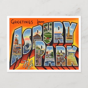 Asbury Park, New Jersey Travelからの挨拶 ポストカード