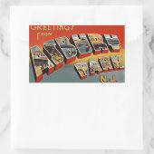 Asbury Park NJからの挨拶 長方形シール (バッグ)