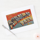 Asbury Park NJからの挨拶 長方形シール (封筒)