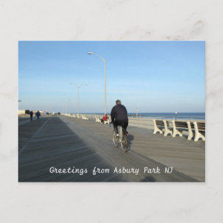 Asbury Park NJからの挨拶 – Bicyclist ポストカード