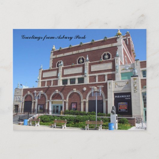 Asbury Park, NJからの挨拶 – Paramount Theater ポストカード (正面)