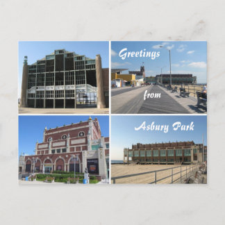 Asbury Park NJランドマークとグリーンウォーク… ポストカード