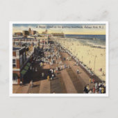 Asbury Park NJ, A Happy Boardwalk Crowd 1950s ポストカード (正面)