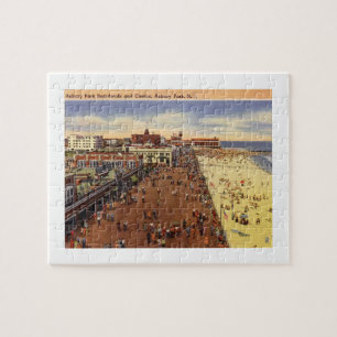 Asbury Park NJ, Boardwalk, Casino, 1950sヴィンテージ ジグソーパズル
