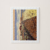 Asbury Park NJ, Boardwalk, Casino, 1950sヴィンテージ ジグソーパズル (縦)