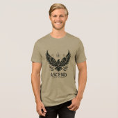 Ascend – ライジングイーグルエンブレム トライブレンドＴシャツ (正面全面)