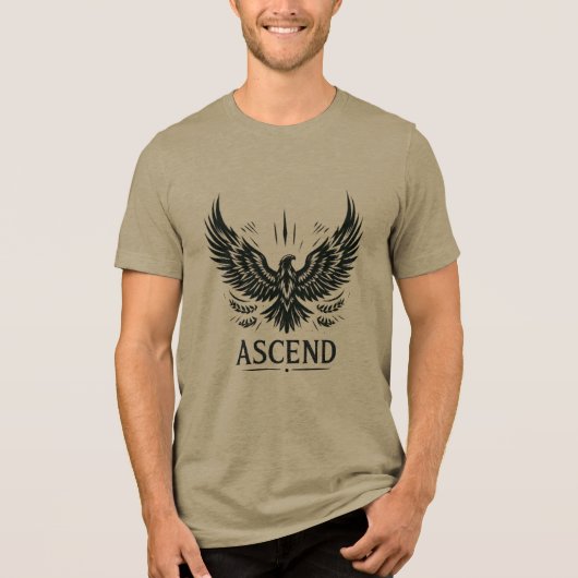 Ascend – ライジングイーグルエンブレム トライブレンドＴシャツ (正面)