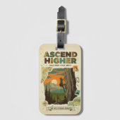 Ascend Higher Mountain Climbing Adventure Art ラゲッジタグ (正面縦)