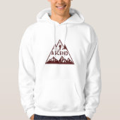 Ascend Mountain Hoodie – Minimal Geometric パーカ (正面)