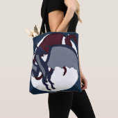 Ascended Mythical Fantasy Dragon Moon Gamer トートバッグ (クローズアップ)
