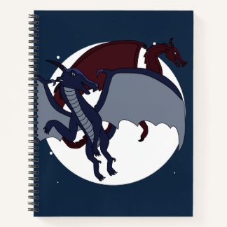 Ascended Mythical Fantasy Dragon Moon Notebook ノートブック