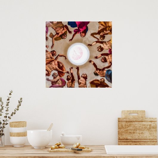 Ascension in Stone: Sicilian Baroque Ceiling of Di ポスター (キッチン)