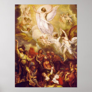 Ascension of Christ with Angels ポスター