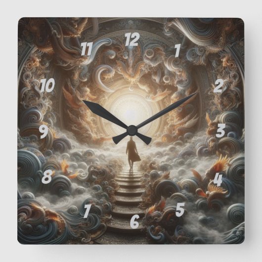 Ascension to the Light スクエア壁時計 (正面)
