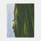 Asciano、タスカニーの近くの圧延の丘 フリースブランケット (正面)