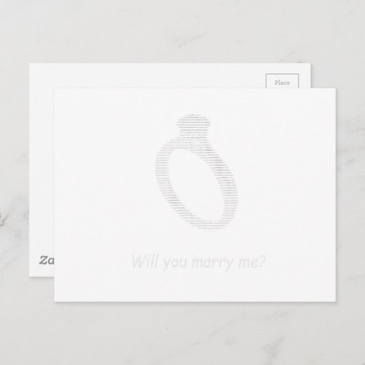 asciiの芸術の私と結婚して下さい ポストカード (正面/裏面)