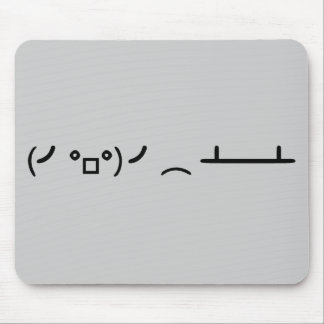 Asciiの顔文字を弾くテーブルフリップ マウスパッド