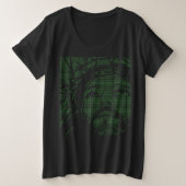ASCIIアートのイエスの茨の冠 ヨハネ19:30 プラスサイズTシャツ (デザイン正面)