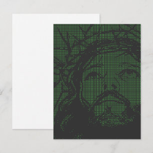 ASCIIアートのイエスの茨の冠 ヨハネ19:30 ポストカード