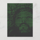 ASCIIアートのイエスの茨の冠 ヨハネ19:30 ポストカード (正面)