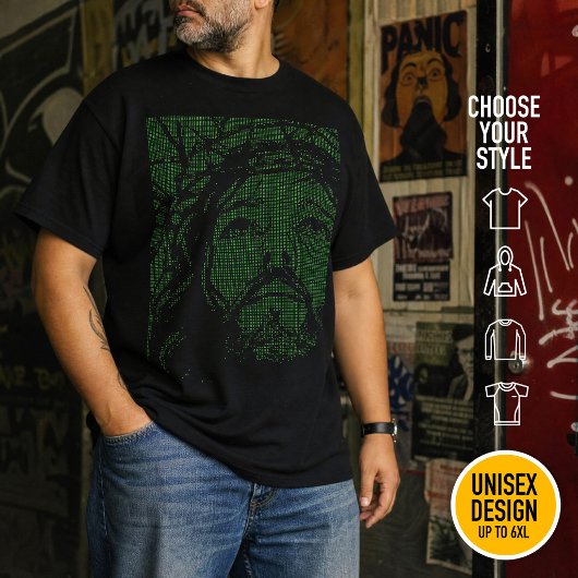 ASCIIアートのイエス・キリストの茨の冠 ヨハネ 19:30 Tシャツ