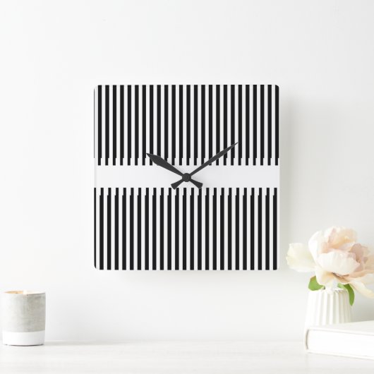 ASCIIアート スクエア壁時計 (ホーム)