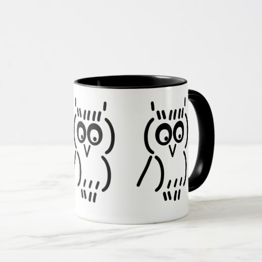 ASCIIフクロウ マグカップ (正面右)