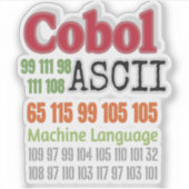 Ascii Cobol プログラミング マシン語 シール (正面)