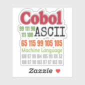 Ascii Cobol Programming Machine Language シール (シート)