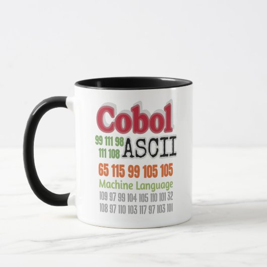 Ascii Cobol Programming Machine Language マグカップ (左)
