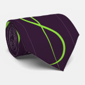 Asclepiusのタイのスタッフ: 緑の蛇の生命-黒 ネクタイ (ロール)