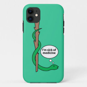 Asclepiusのユーモアのあるなスタッフ iPhone 11 ケース