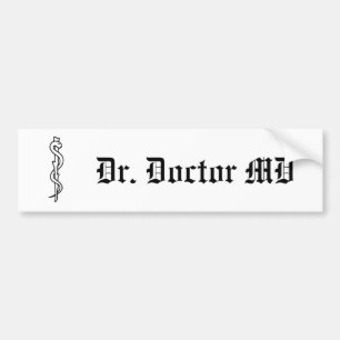 Asclepius [医学の記号]の棒 バンパーステッカー