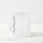 Asclepius [医学の記号]の棒 フロストグラスマグカップ (正面左)