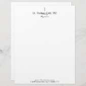 Asclepius [医学の記号]の棒 レターヘッド (正面/裏面)